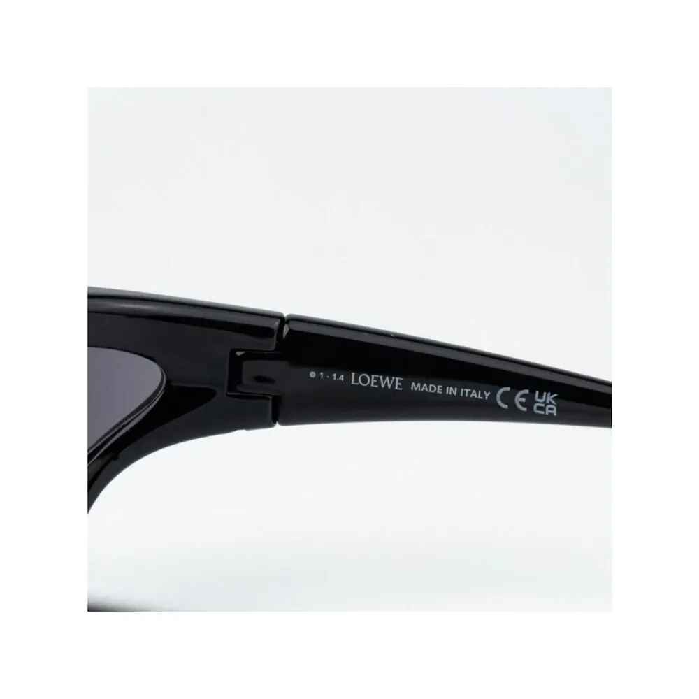 Loewe x PAULA'S IBIZA Men Sunglasses Black Smoke Wraparound LW40143U 01A